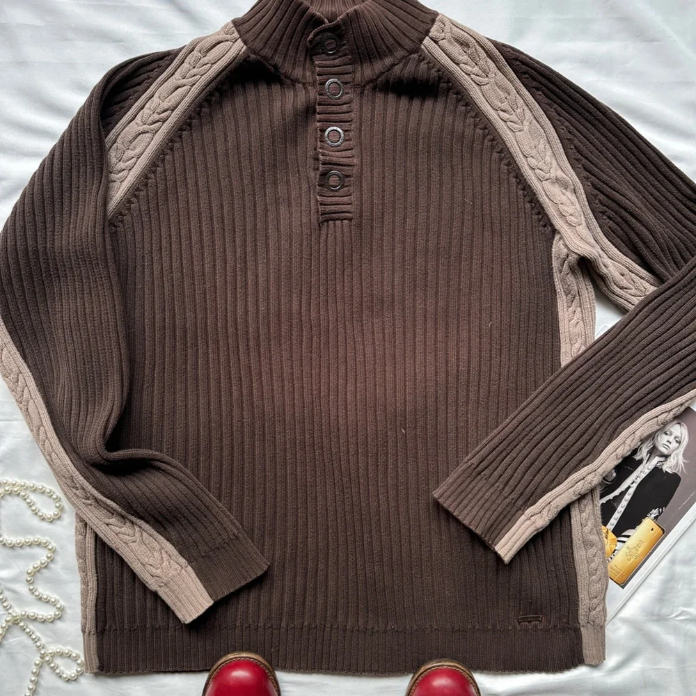 Mexx Brown and Tan Cardigan Sweater - Picture 4 of 12